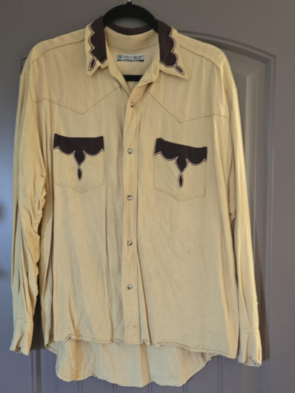Western, Rockabilly, Cowpunk, Verte Vallee, palomino tan, vintage Shirt